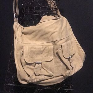 Tan messenger bag